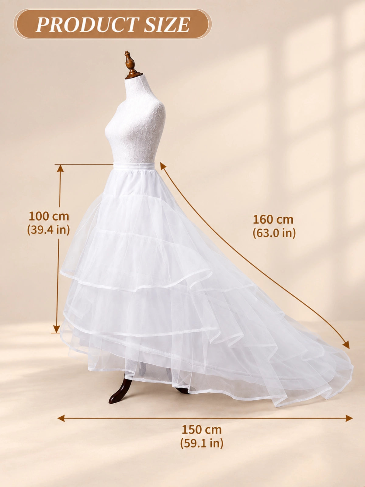 Adjustable Bridal Hoop Petticoat 