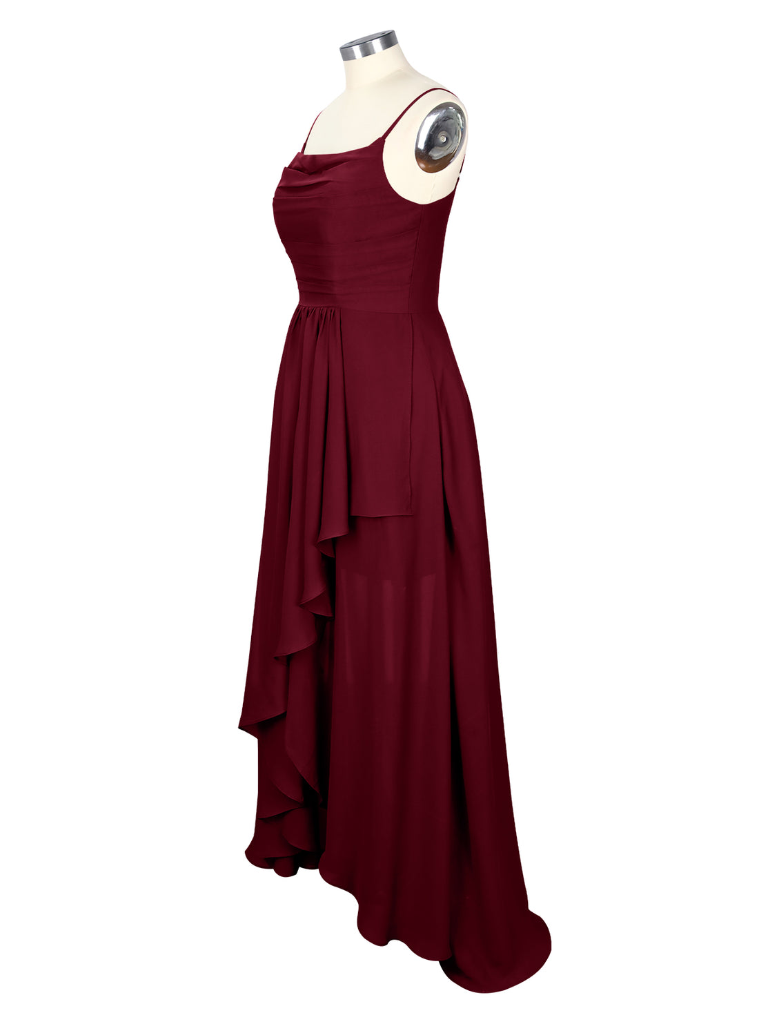 Spaghetti Asymmetrical Bridesmaid Dress 