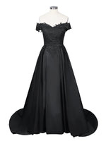 Applique Bodice Prom Dress 