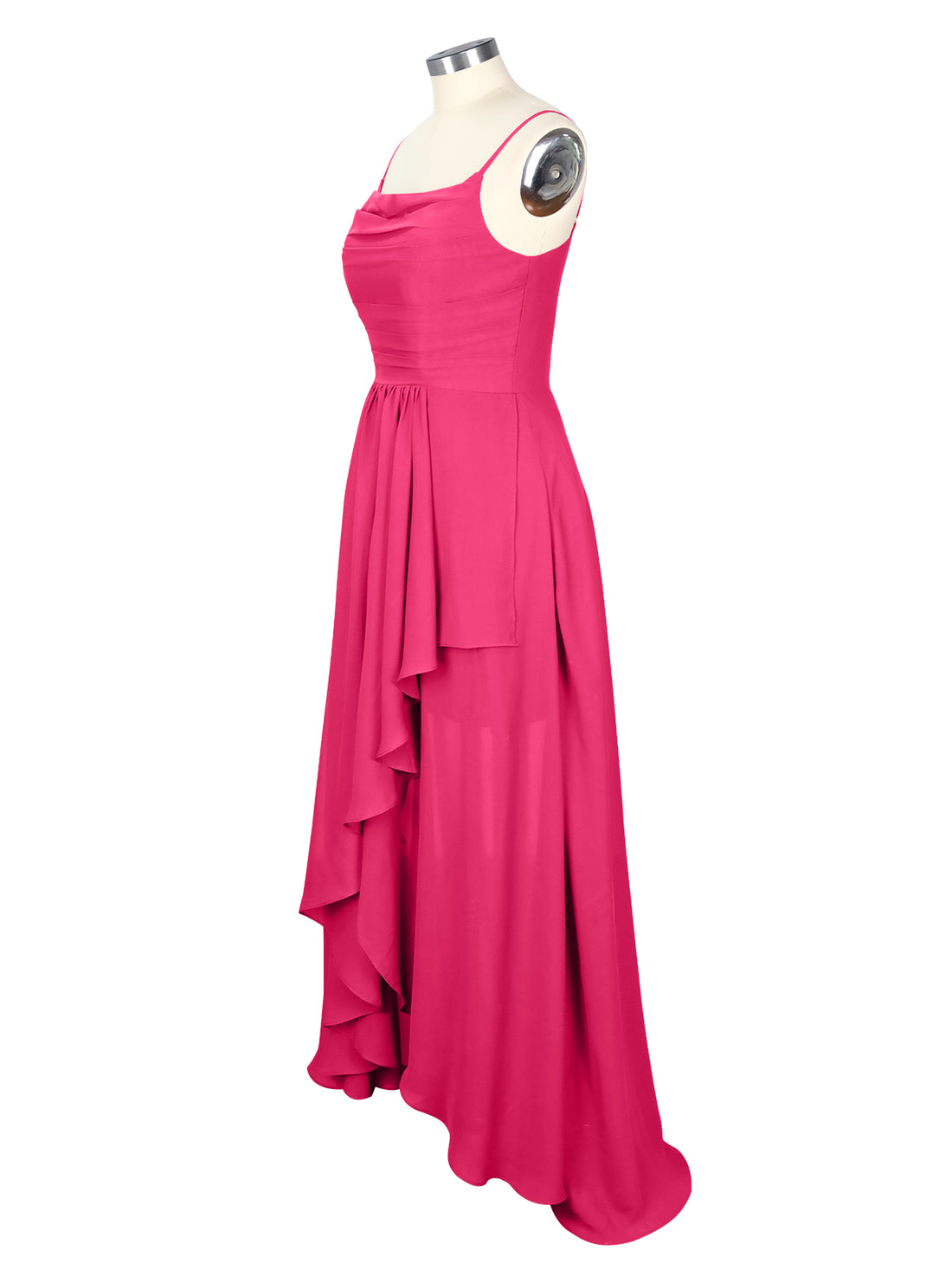 Spaghetti Asymmetrical Bridesmaid Dress 