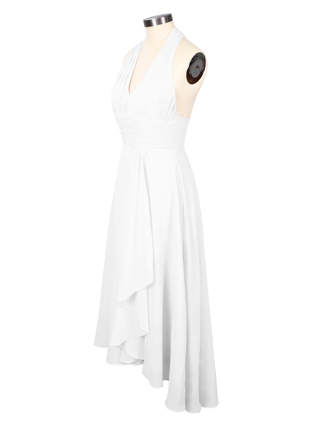 Ruched Halter Bridesmaid Dress 