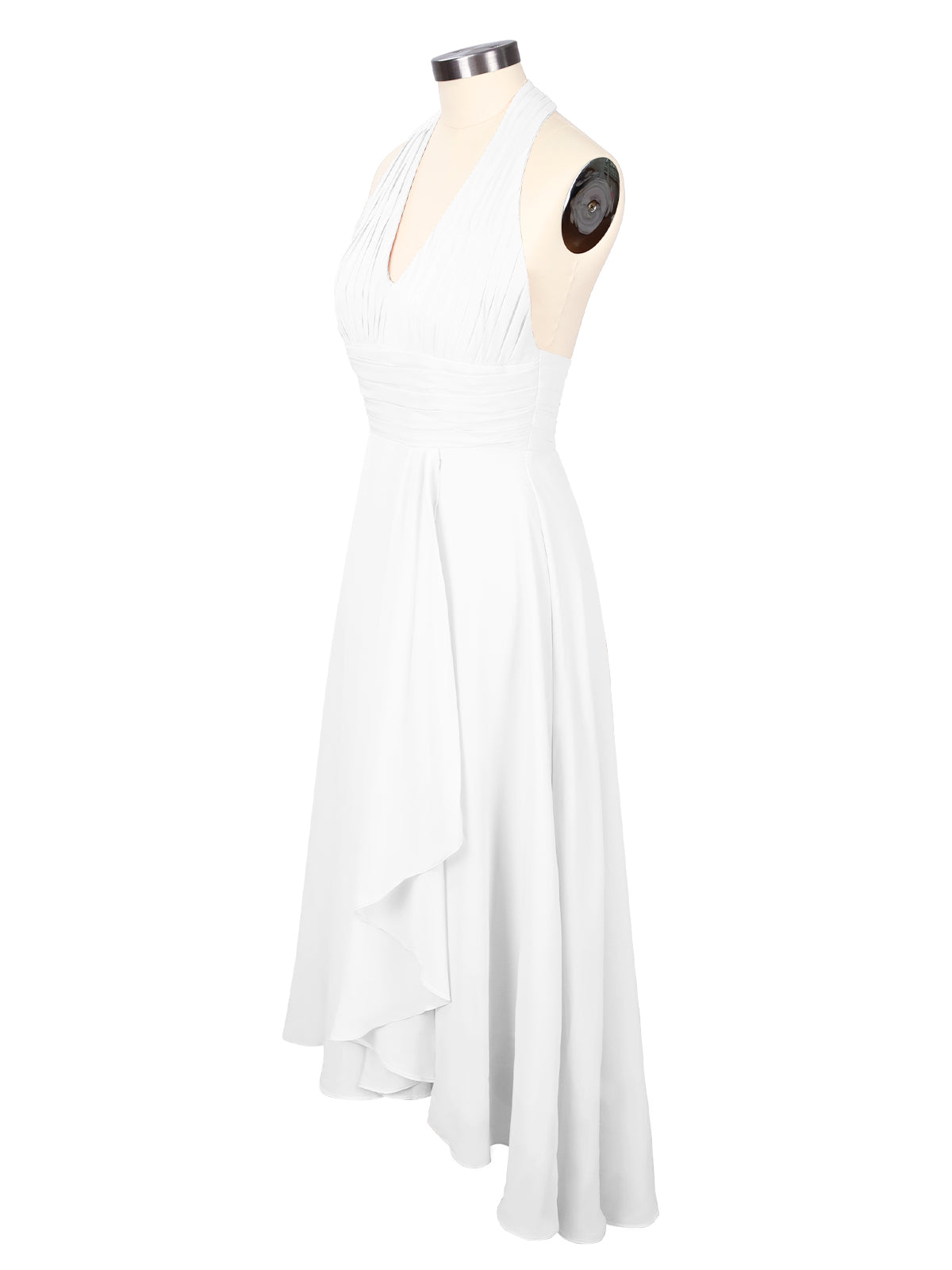 Ruched Halter Bridesmaid Dress 