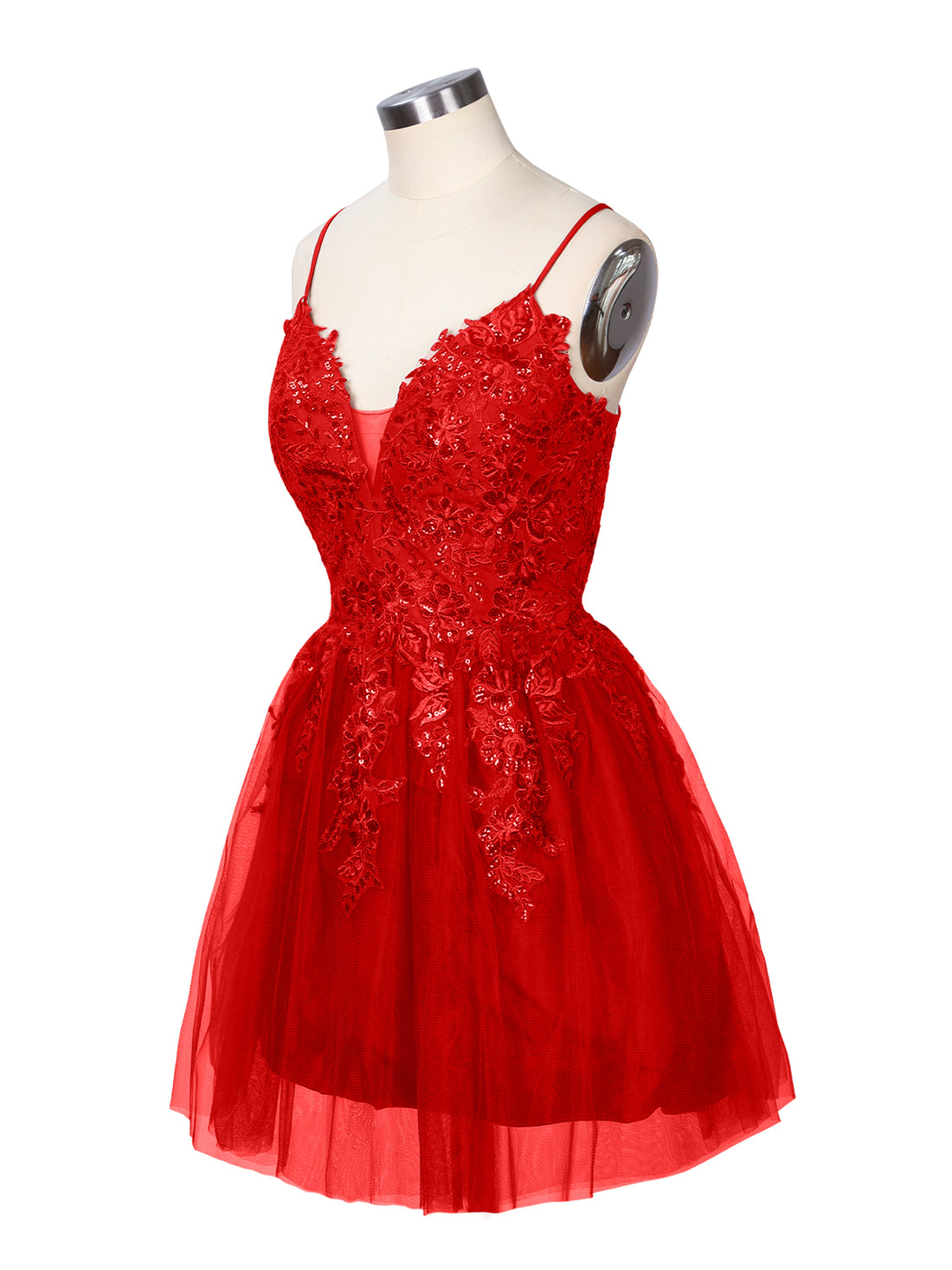 Applique Soft Tulle Mini Dress 