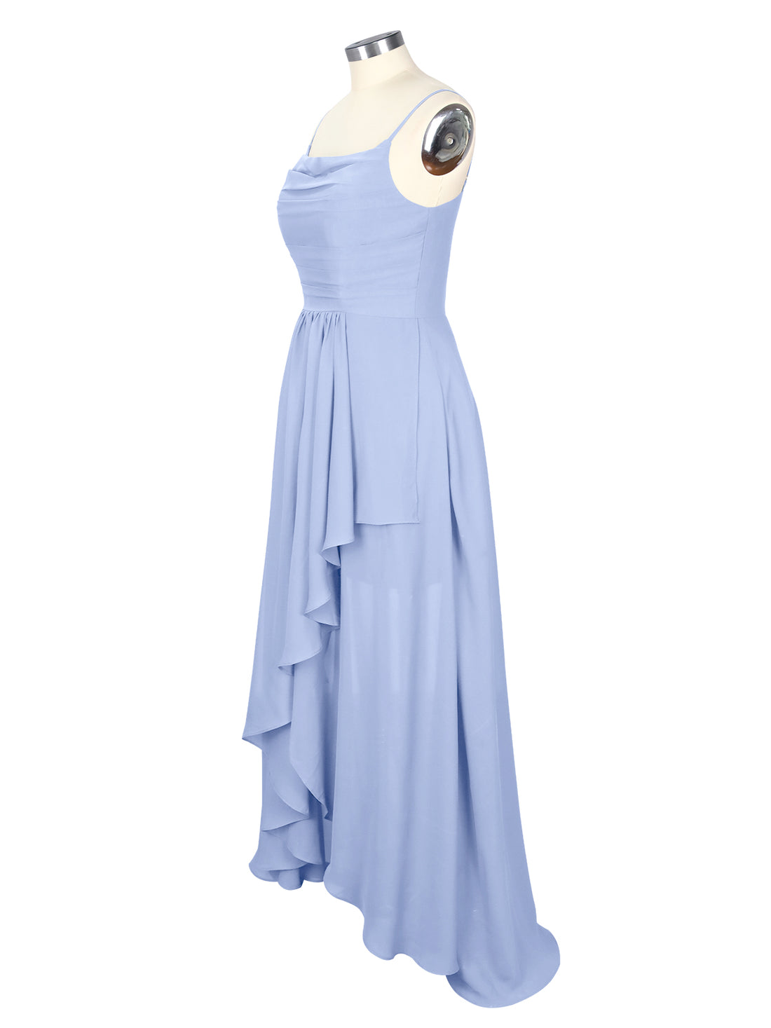 Spaghetti Asymmetrical Bridesmaid Dress 