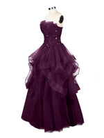 Tiered Strapless Prom Dress 