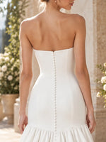Sheath Wedding Dress with Sweep Train Detail