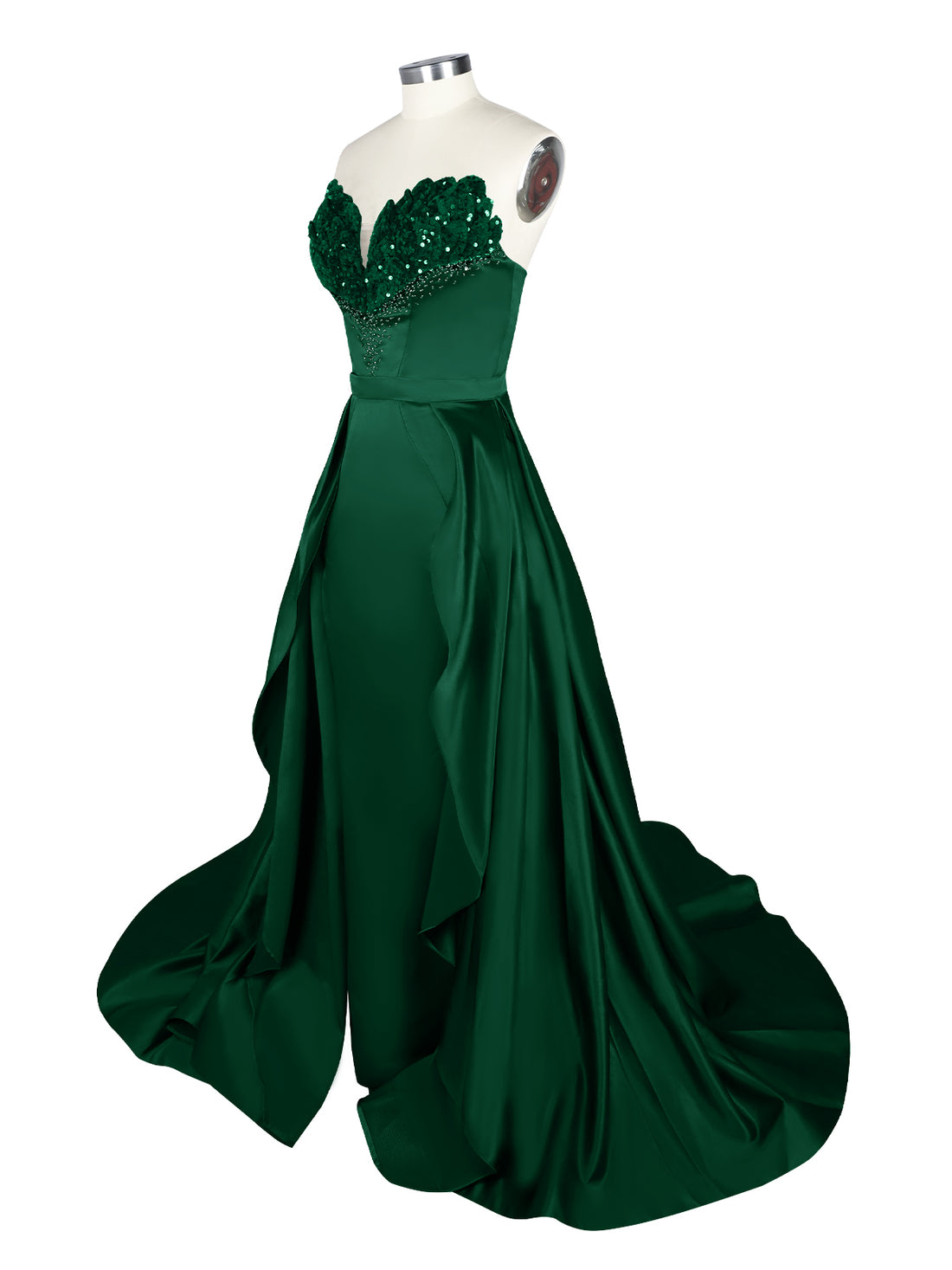 Strapless Sequin Prom Dress 