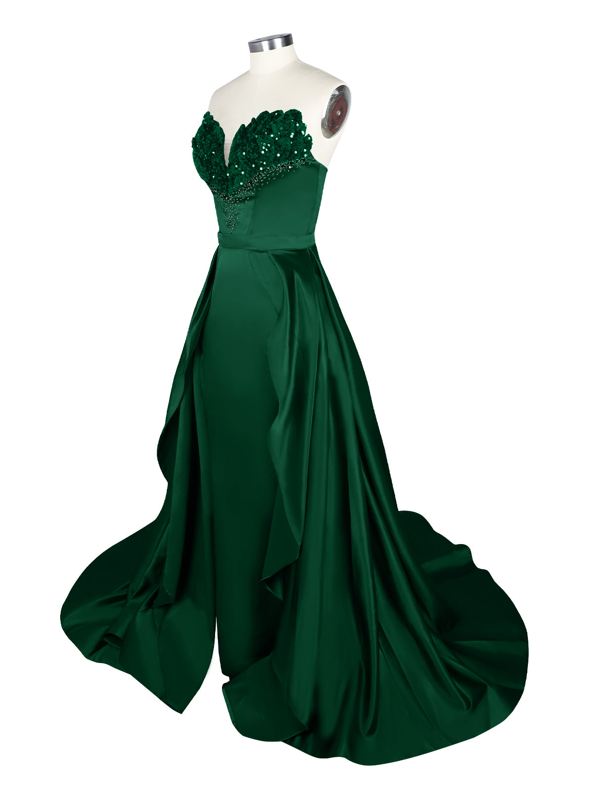 Strapless Sequin Prom Dress 
