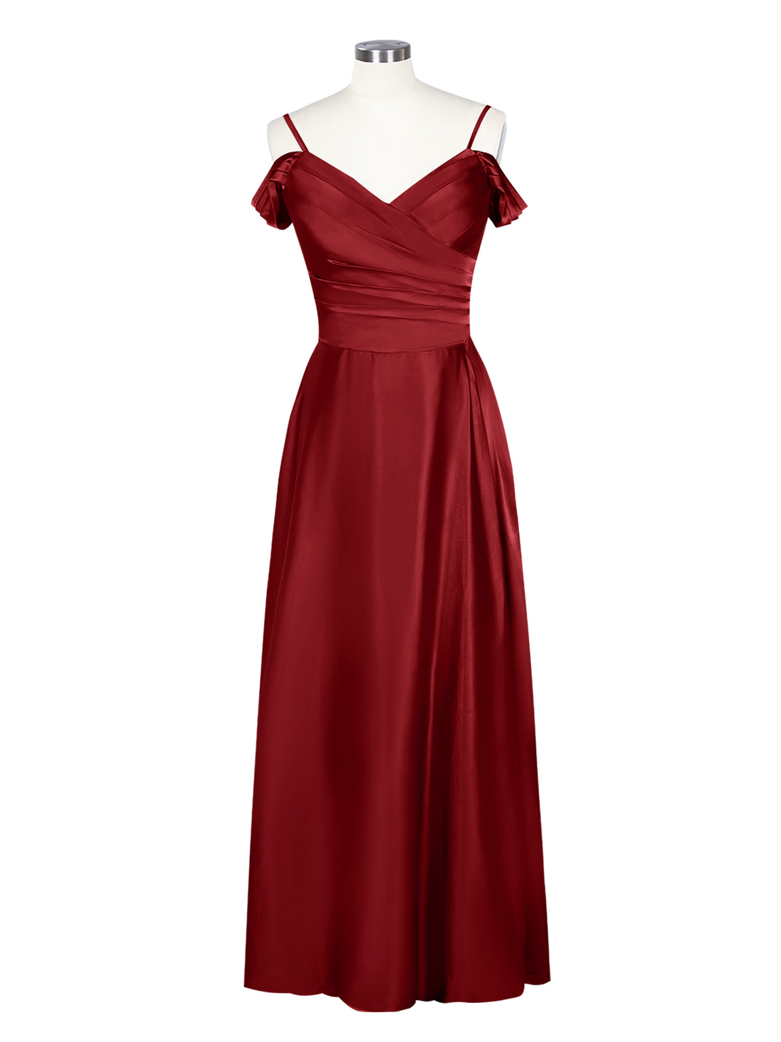 Silk-Like Pleated Prom Dress 
