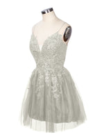 Applique Soft Tulle Mini Dress 