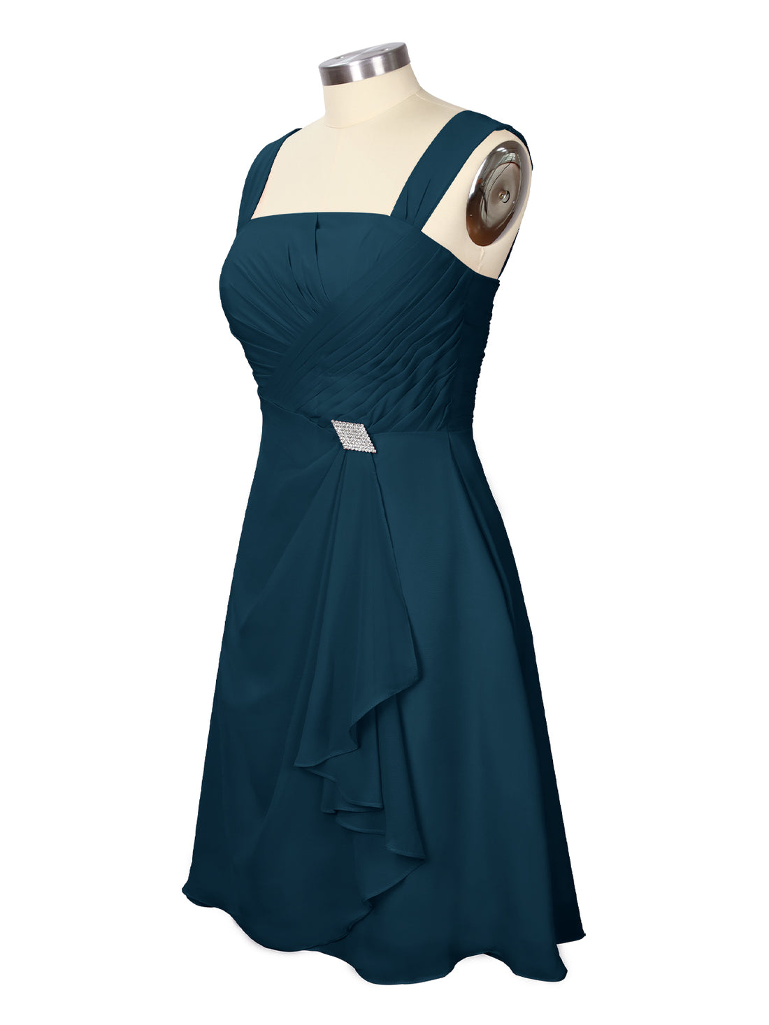 Ruched Chiffon Two-Piece Dress Set 