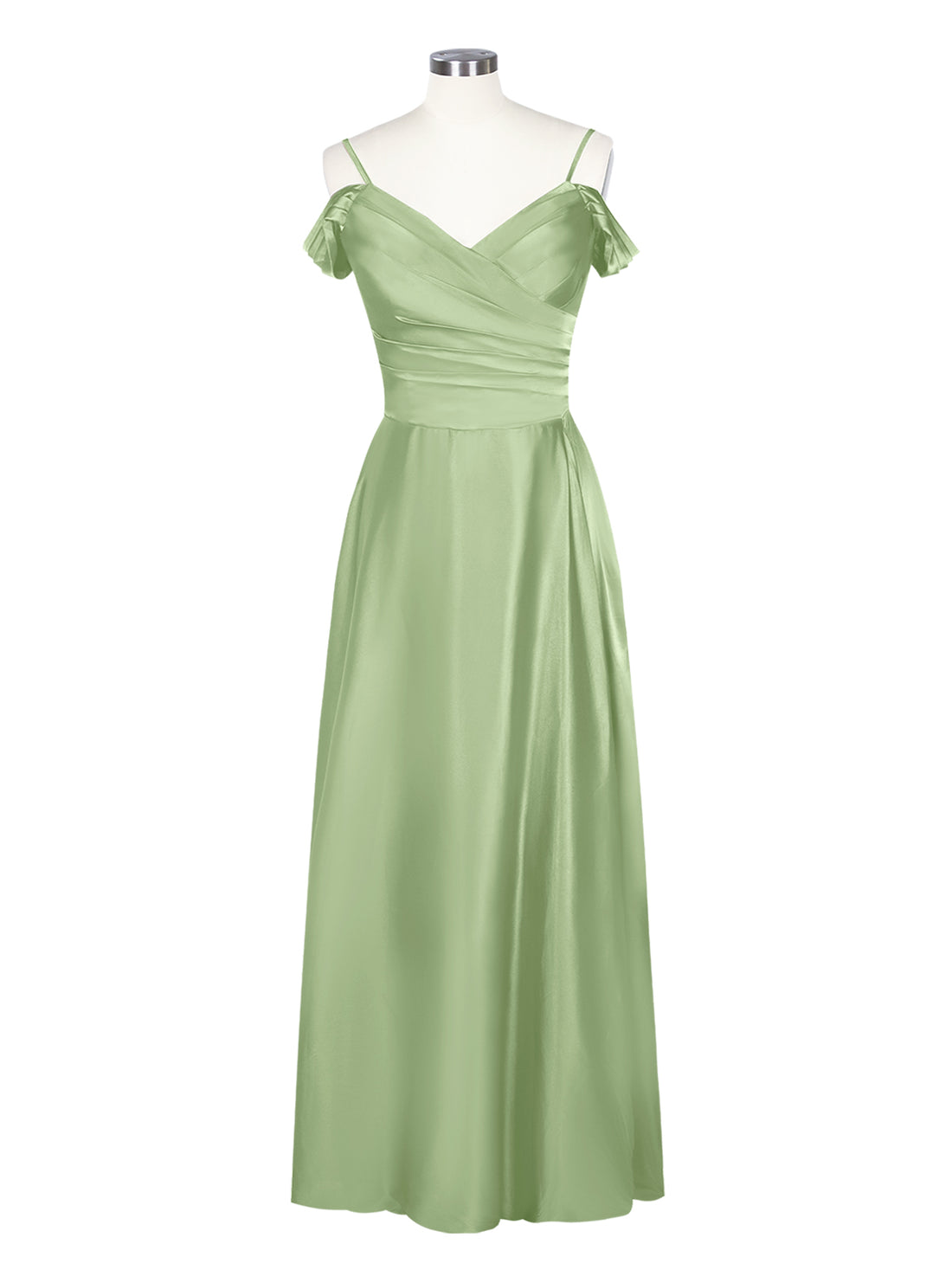 Silk-Like Pleated Prom Dress 