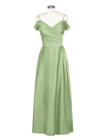 Silk-Like Pleated Prom Dress 