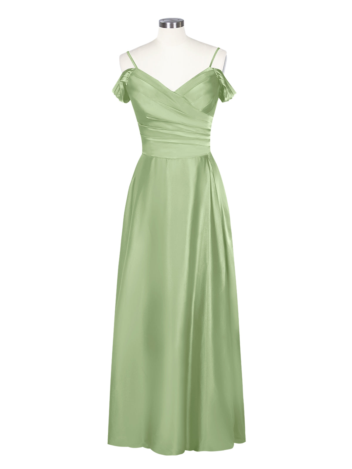 Silk-Like Pleated Prom Dress 