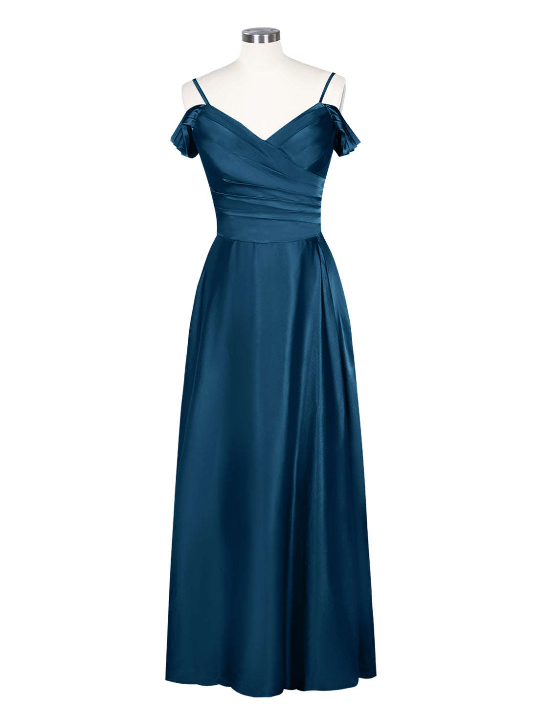 Silk-Like Pleated Prom Dress 