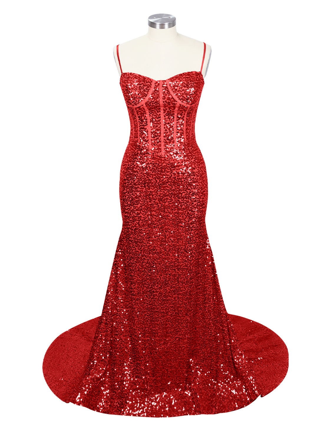 Spaghetti Sheath Prom Dress 
