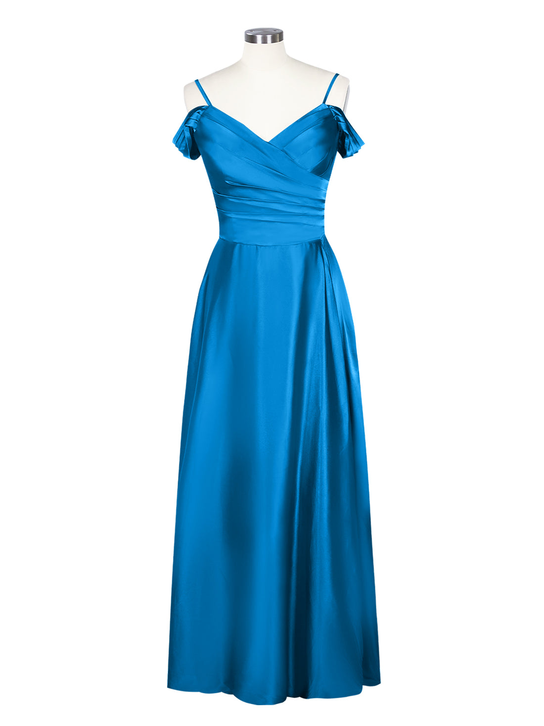 Silk-Like Pleated Prom Dress 