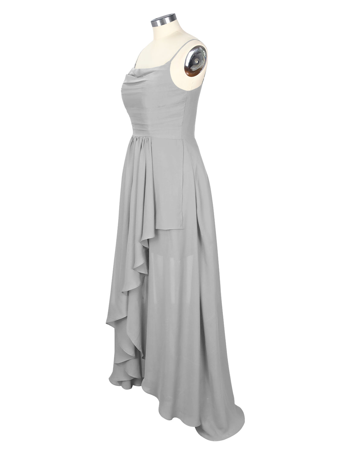 Spaghetti Asymmetrical Bridesmaid Dress 