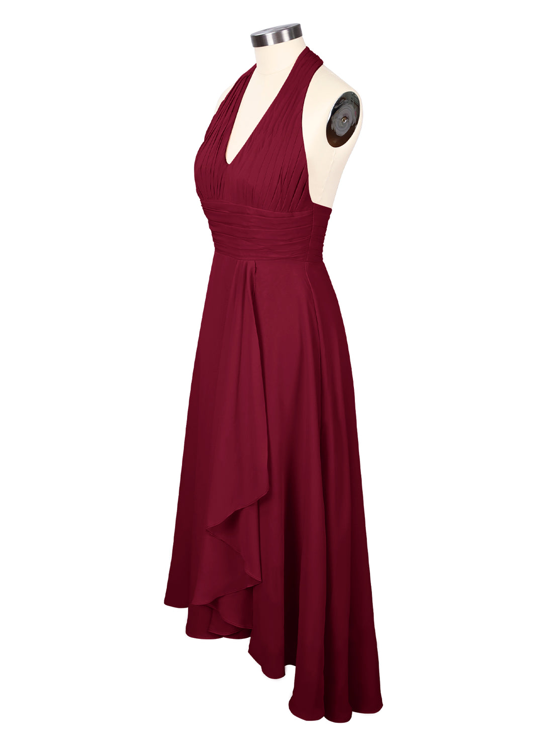Ruched Halter Bridesmaid Dress 