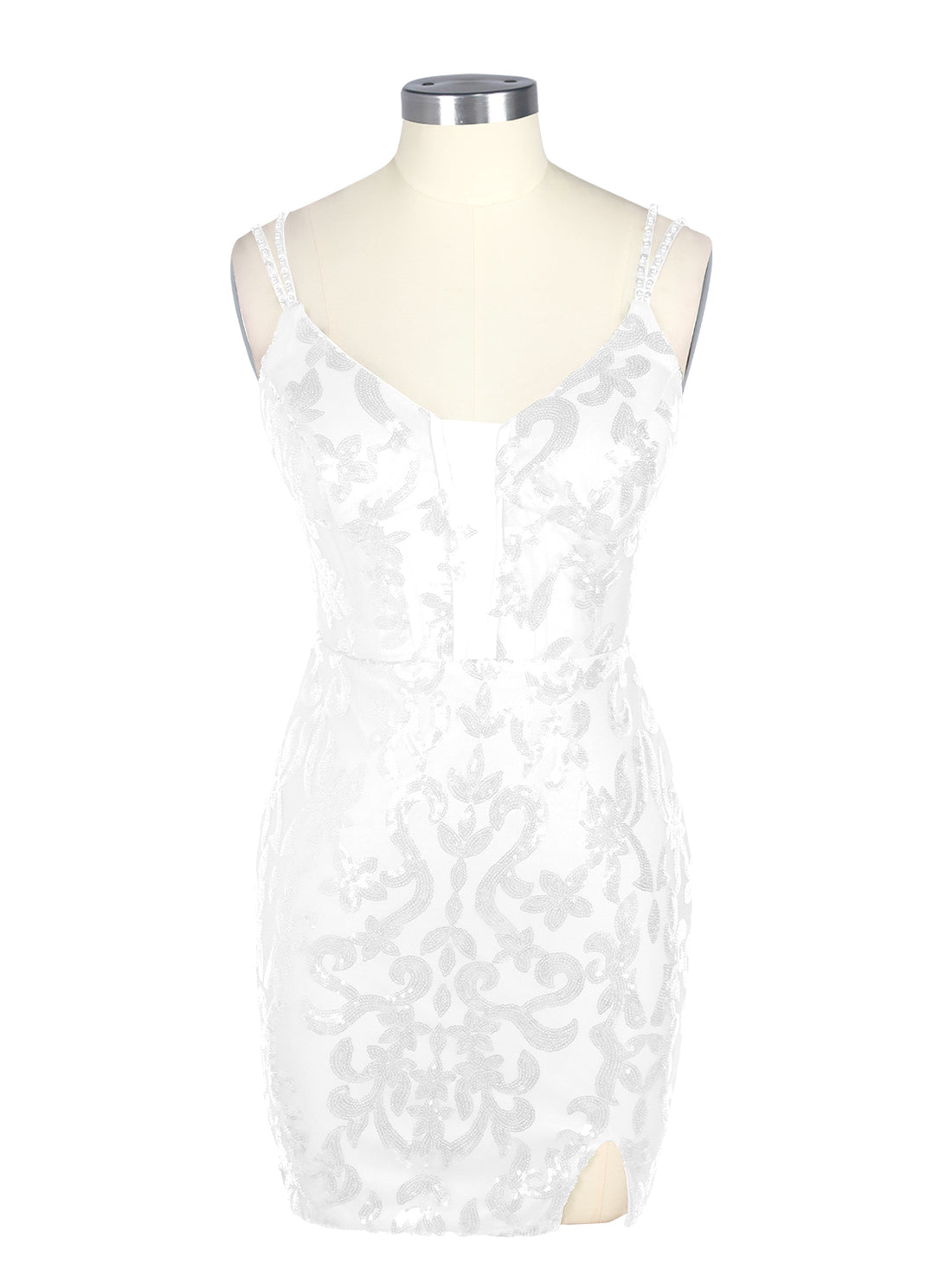 Double Spaghetti Bodycon Mini Dress 