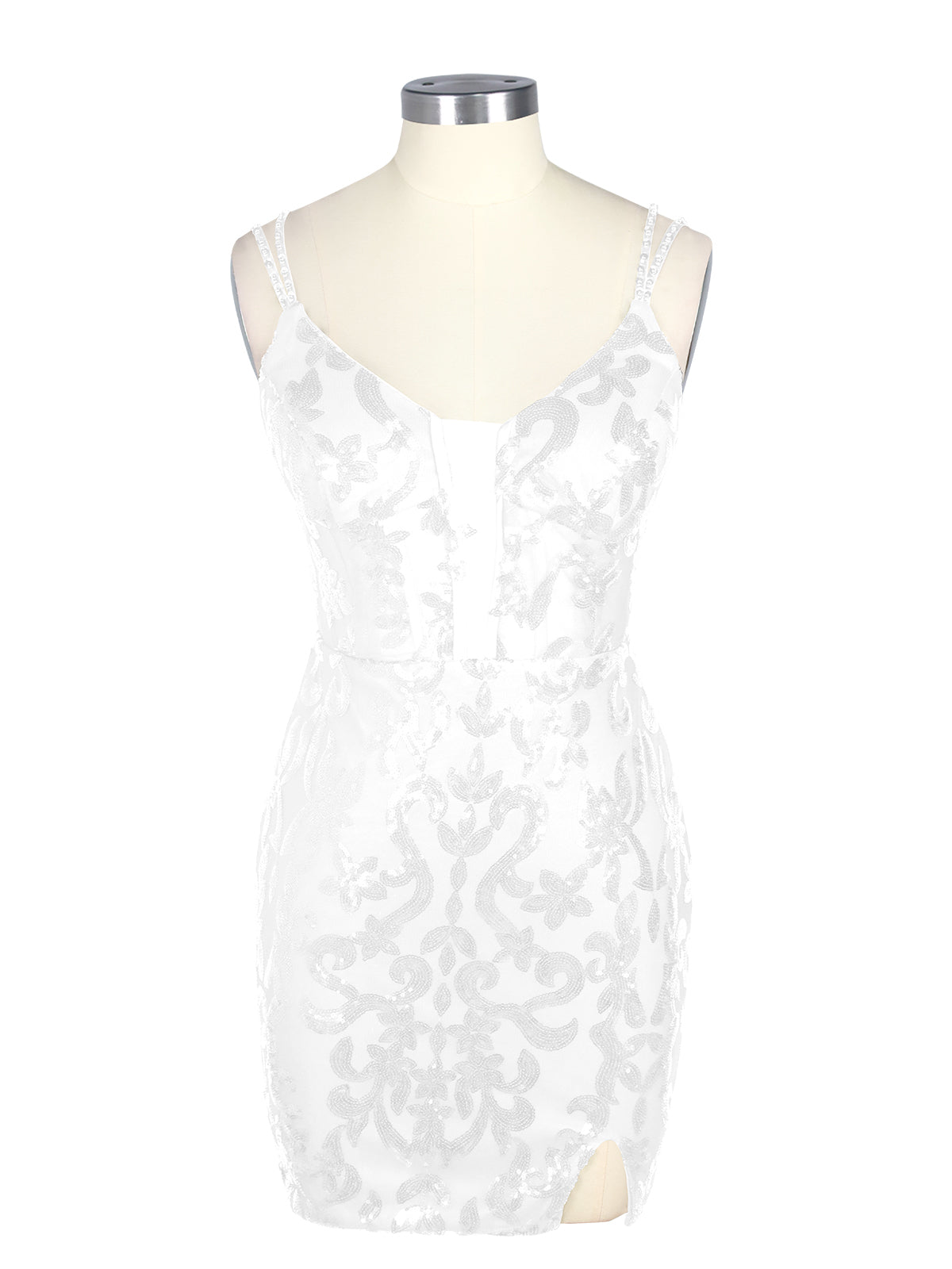 Double Spaghetti Bodycon Mini Dress 