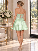 Beaded A-Line Homecoming Dress