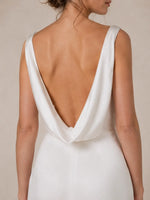 Minimalist A-Line Wedding Dress with Sweep Train