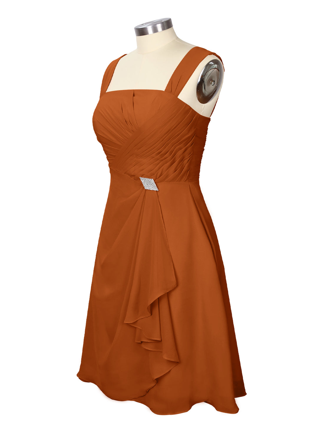 Ruched Chiffon Two-Piece Dress Set 