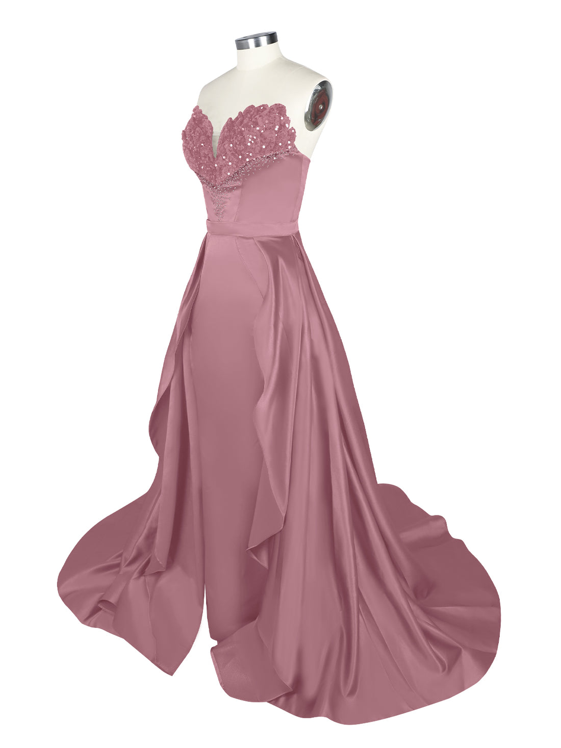 Strapless Sequin Prom Dress 