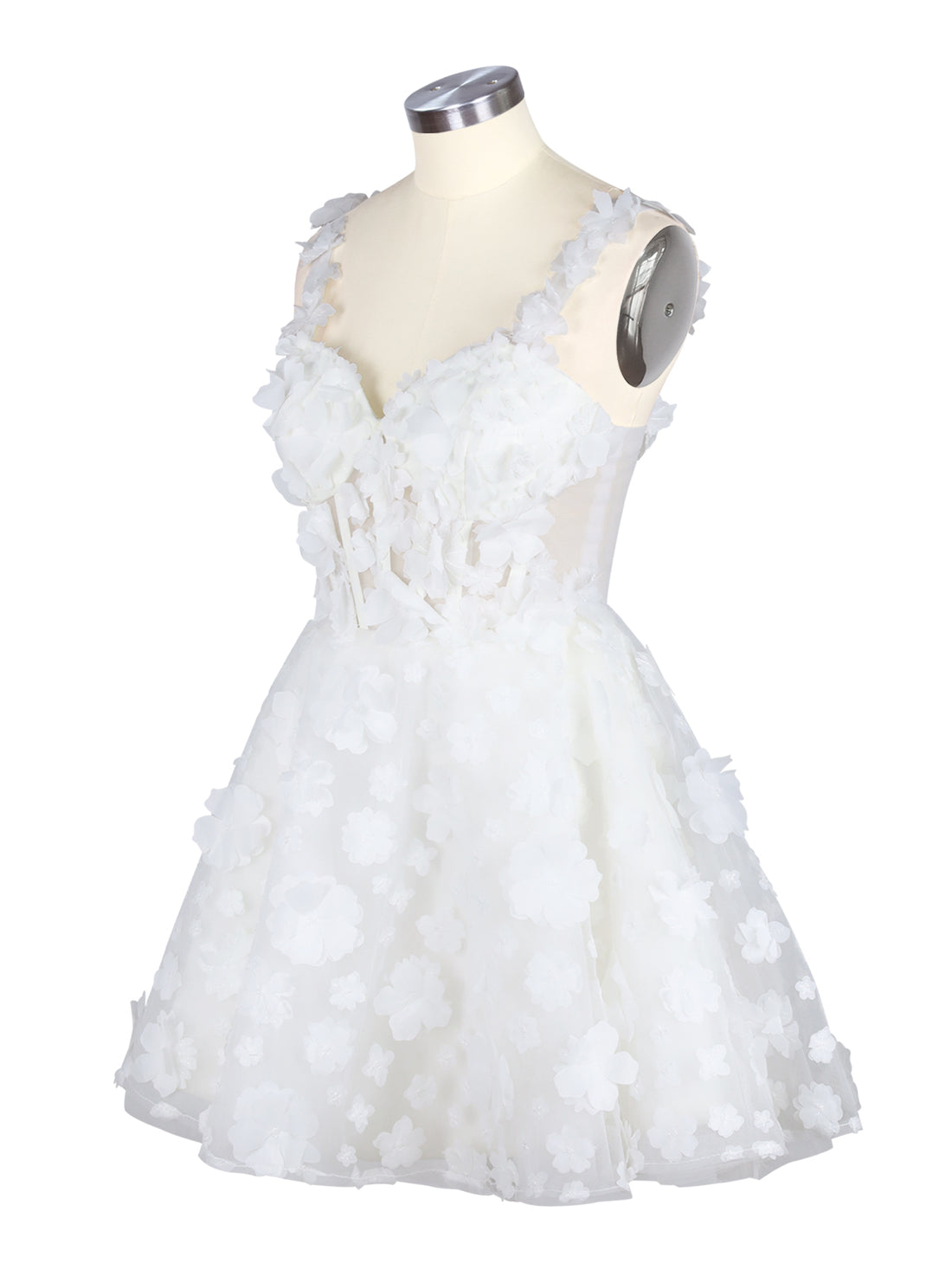 Sweetheart 3D Flower Wedding Dress 