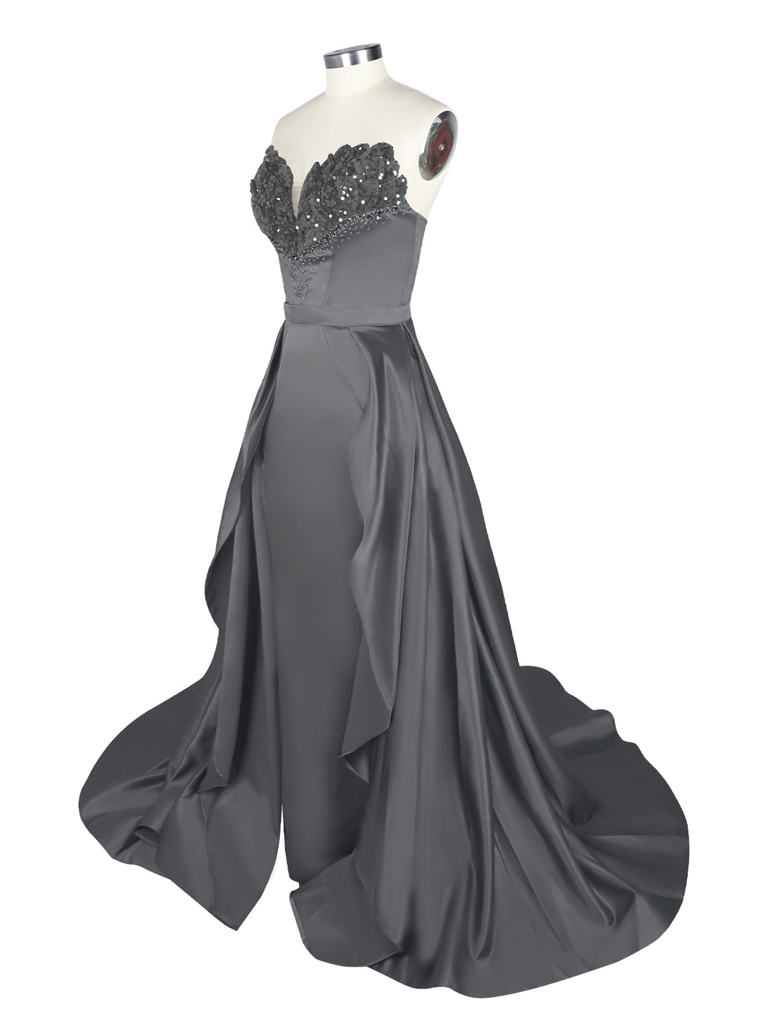 Strapless Sequin Prom Dress 
