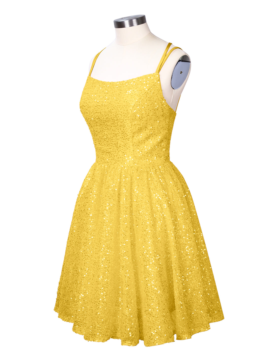 Sparkly Sequined A-line Mini Dress 