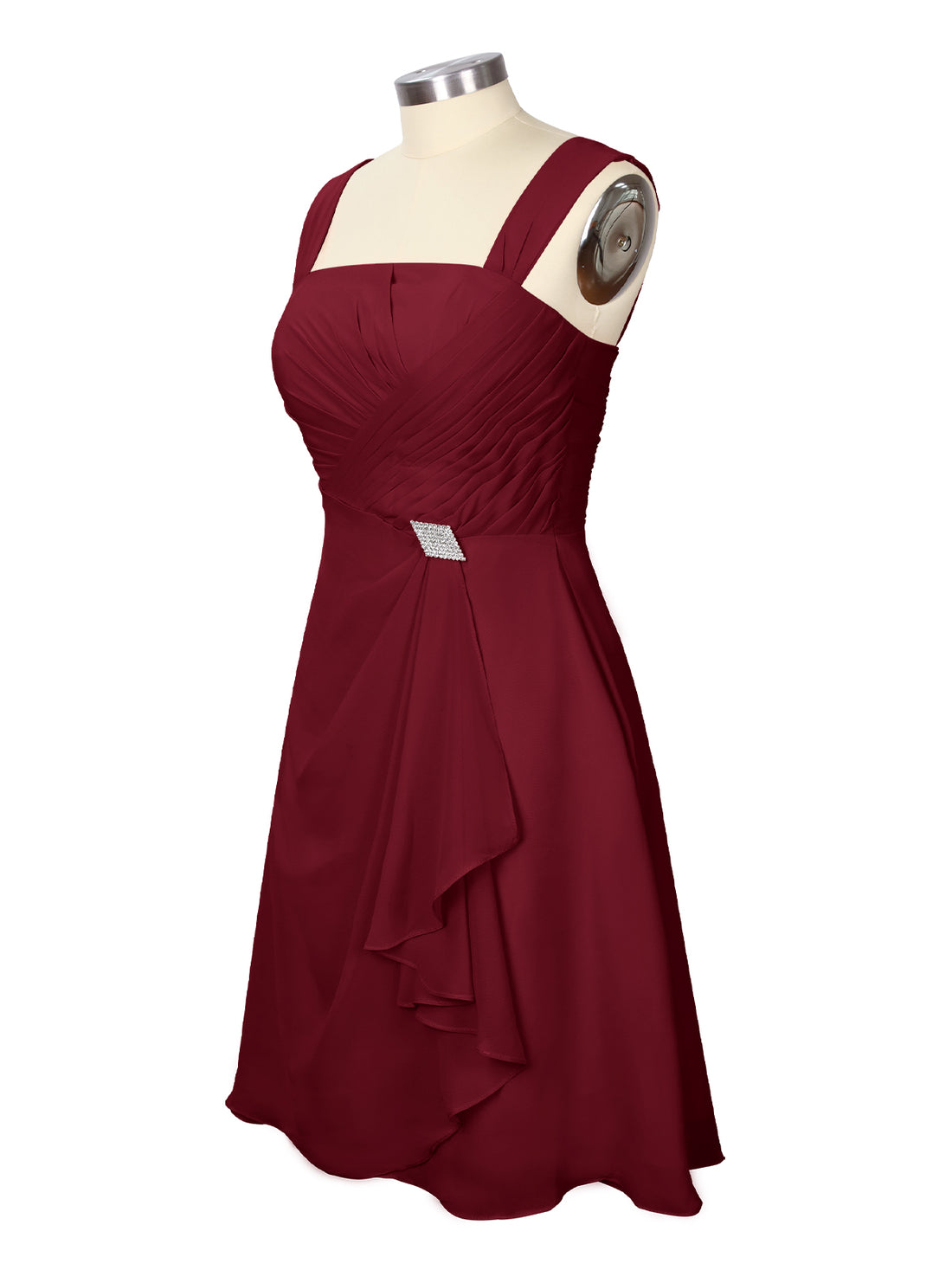 Ruched Chiffon Two-Piece Dress Set 
