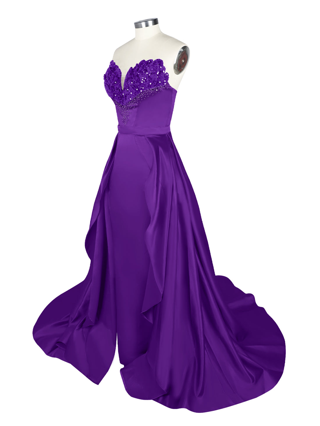 Strapless Sequin Prom Dress 