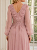Chiffon Mother of the Bride Dress with High Leg Slit