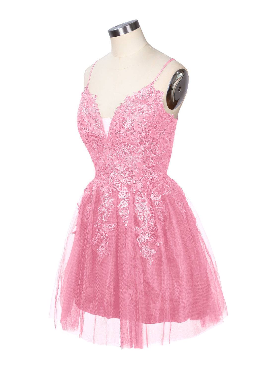 Applique Soft Tulle Mini Dress 