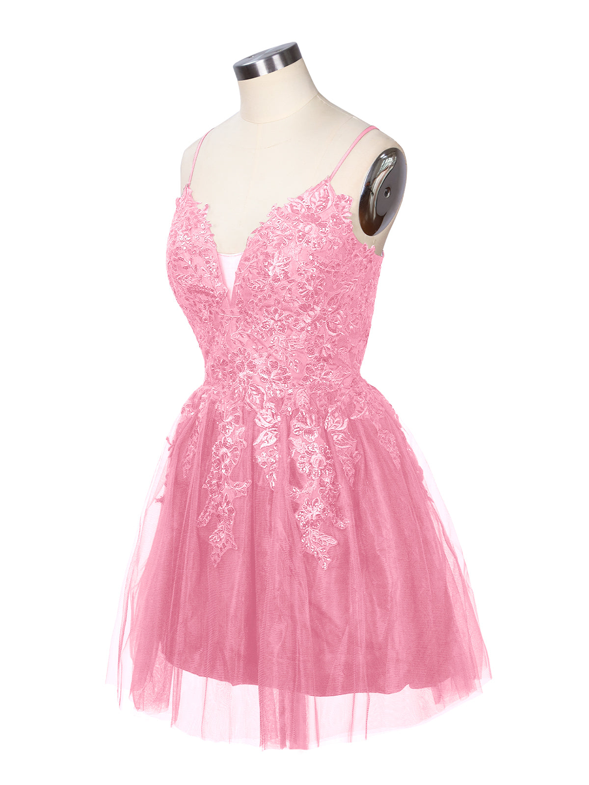 Applique Soft Tulle Mini Dress 