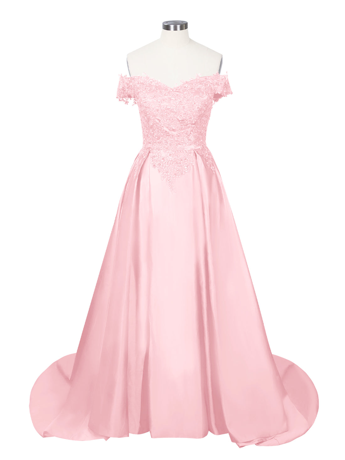 Applique Bodice Prom Dress 
