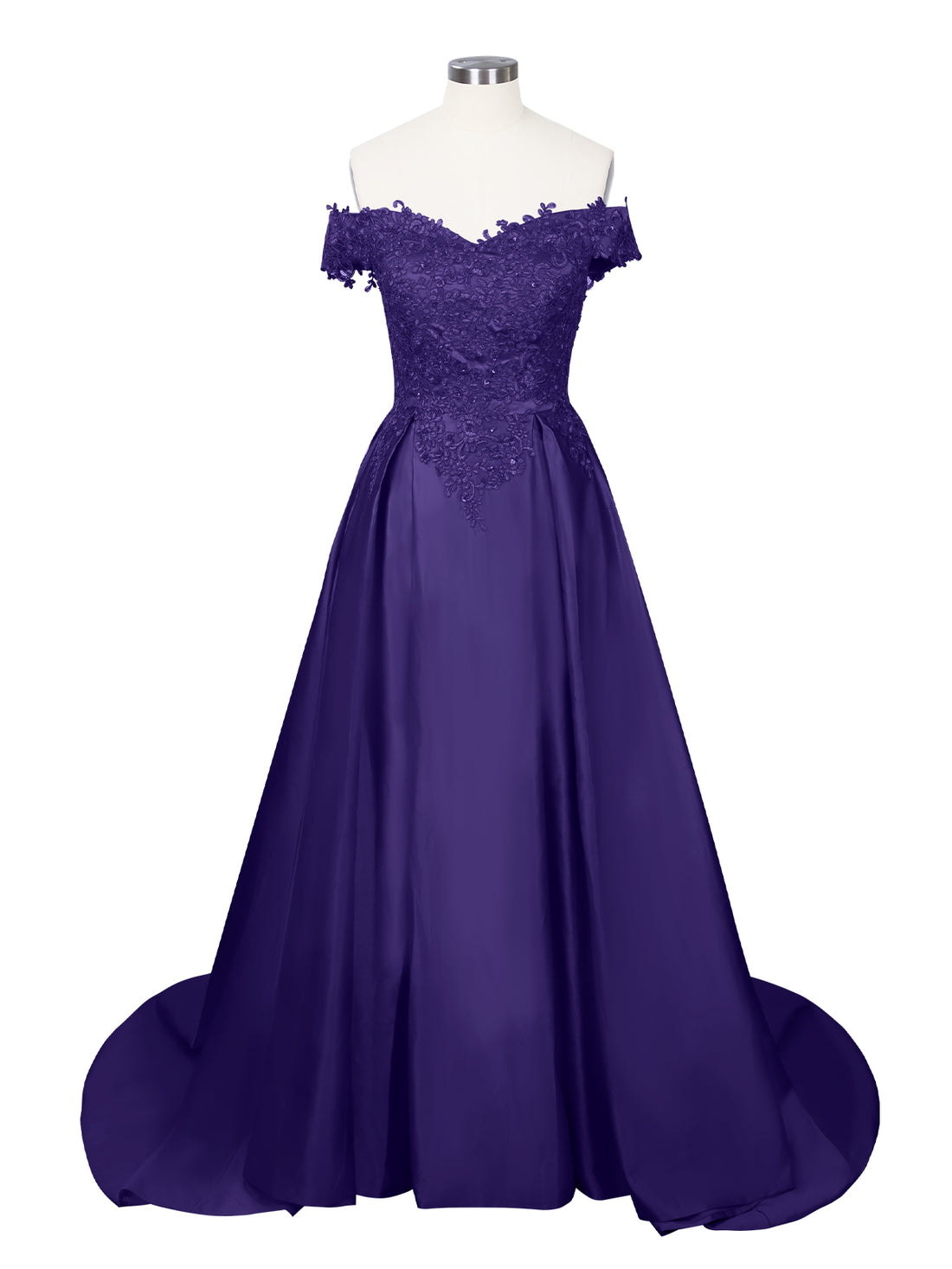 Applique Bodice Prom Dress 