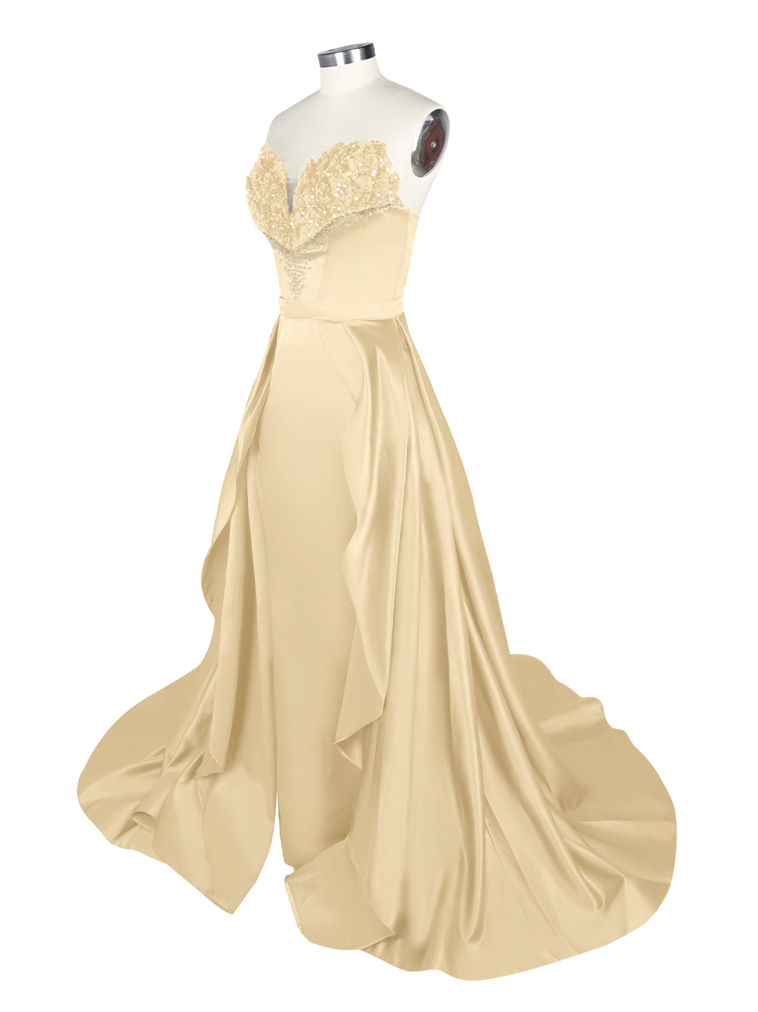 Strapless Sequin Prom Dress 