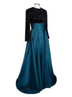 Sequin Jewel Neckline Prom Dress 