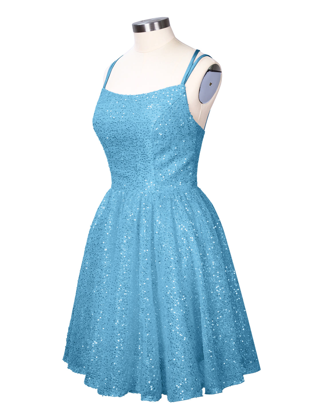 Sparkly Sequined A-line Mini Dress 