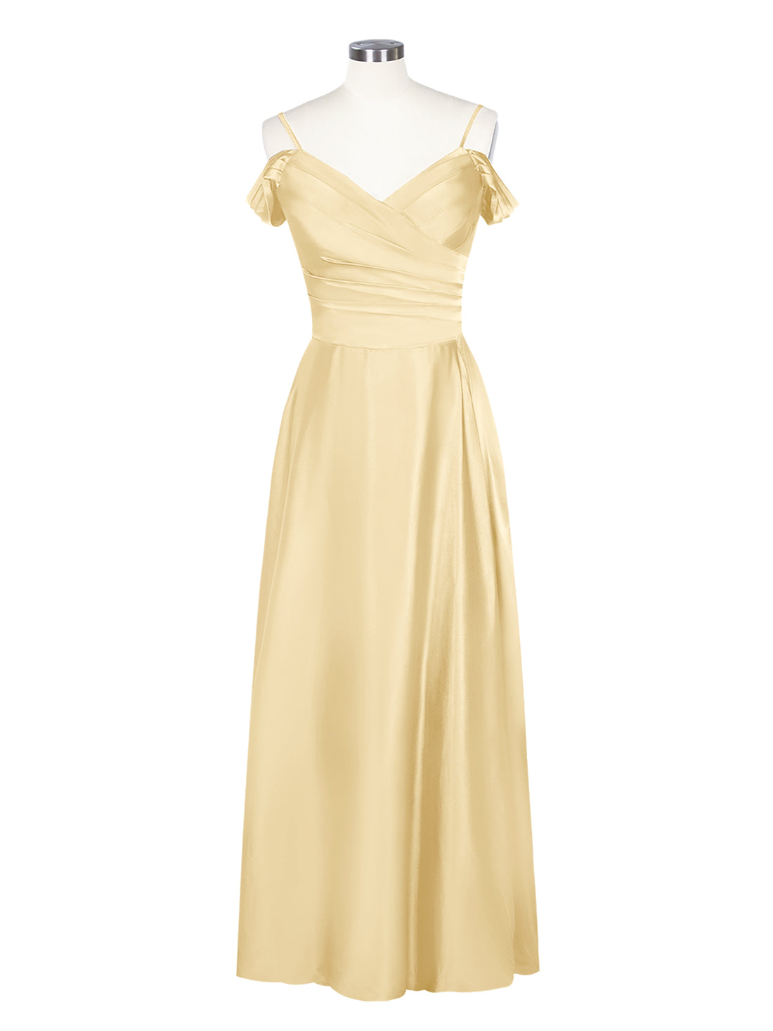 Silk-Like Pleated Prom Dress 