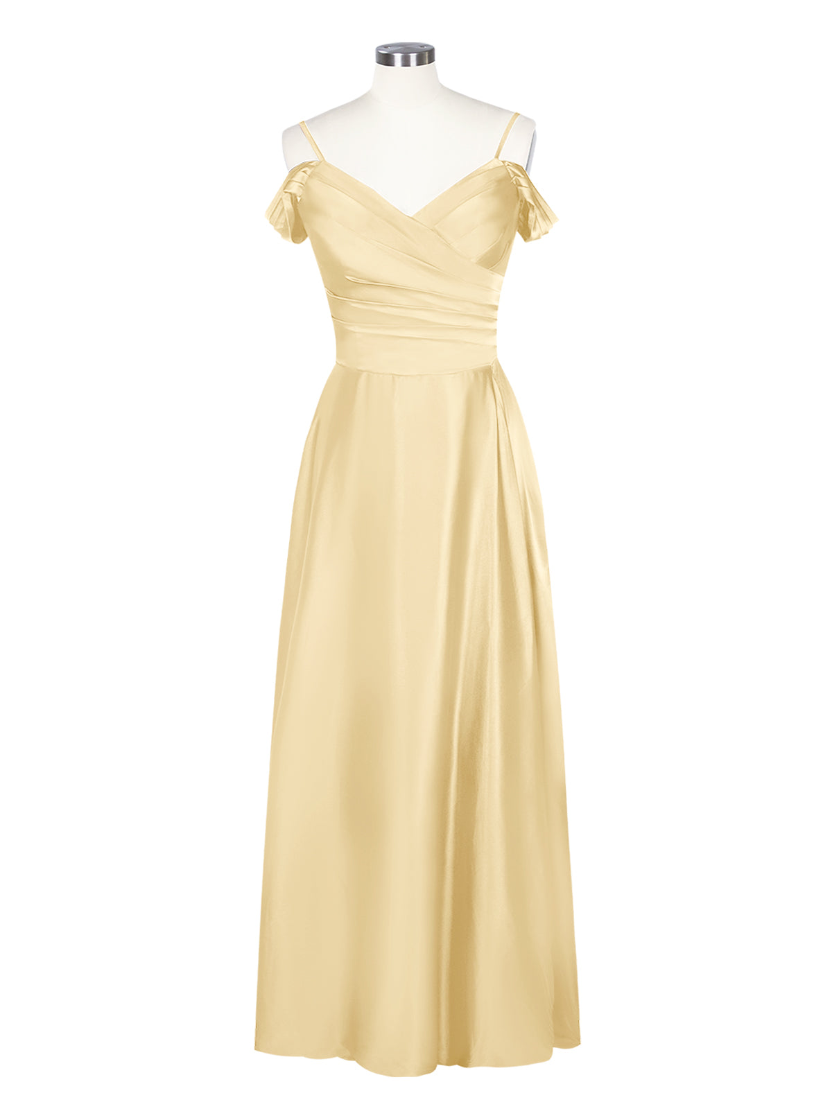 Silk-Like Pleated Prom Dress 
