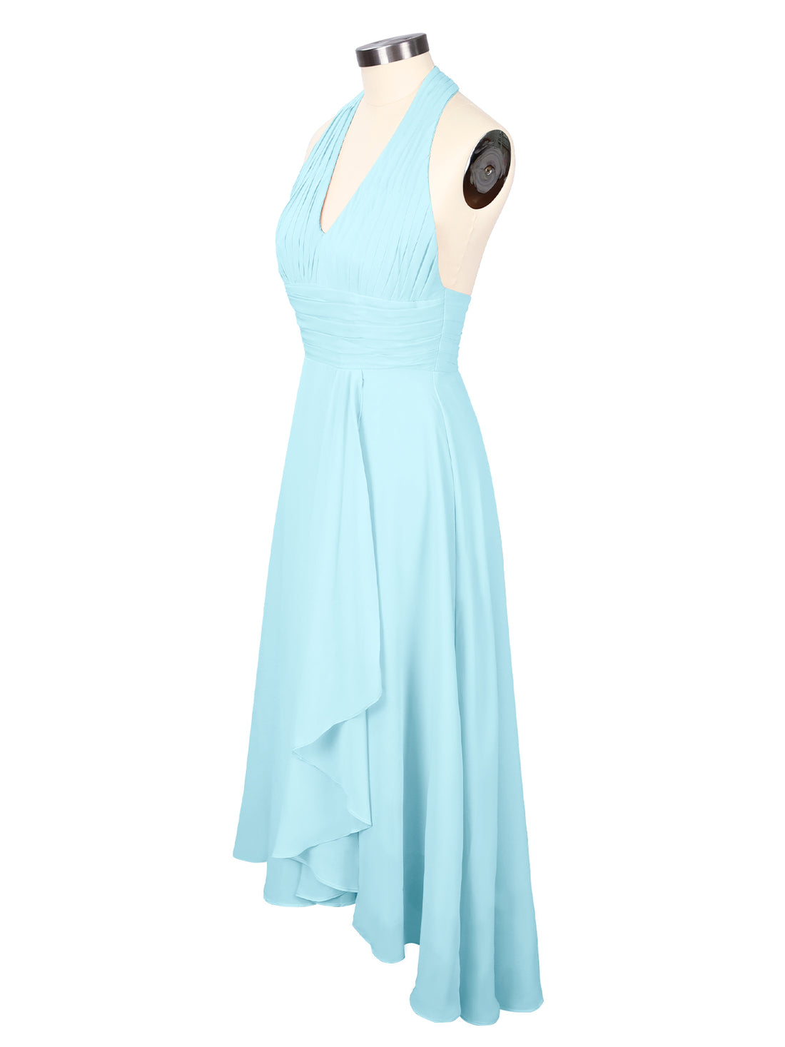 Ruched Halter Bridesmaid Dress 
