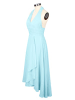 Ruched Halter Bridesmaid Dress 