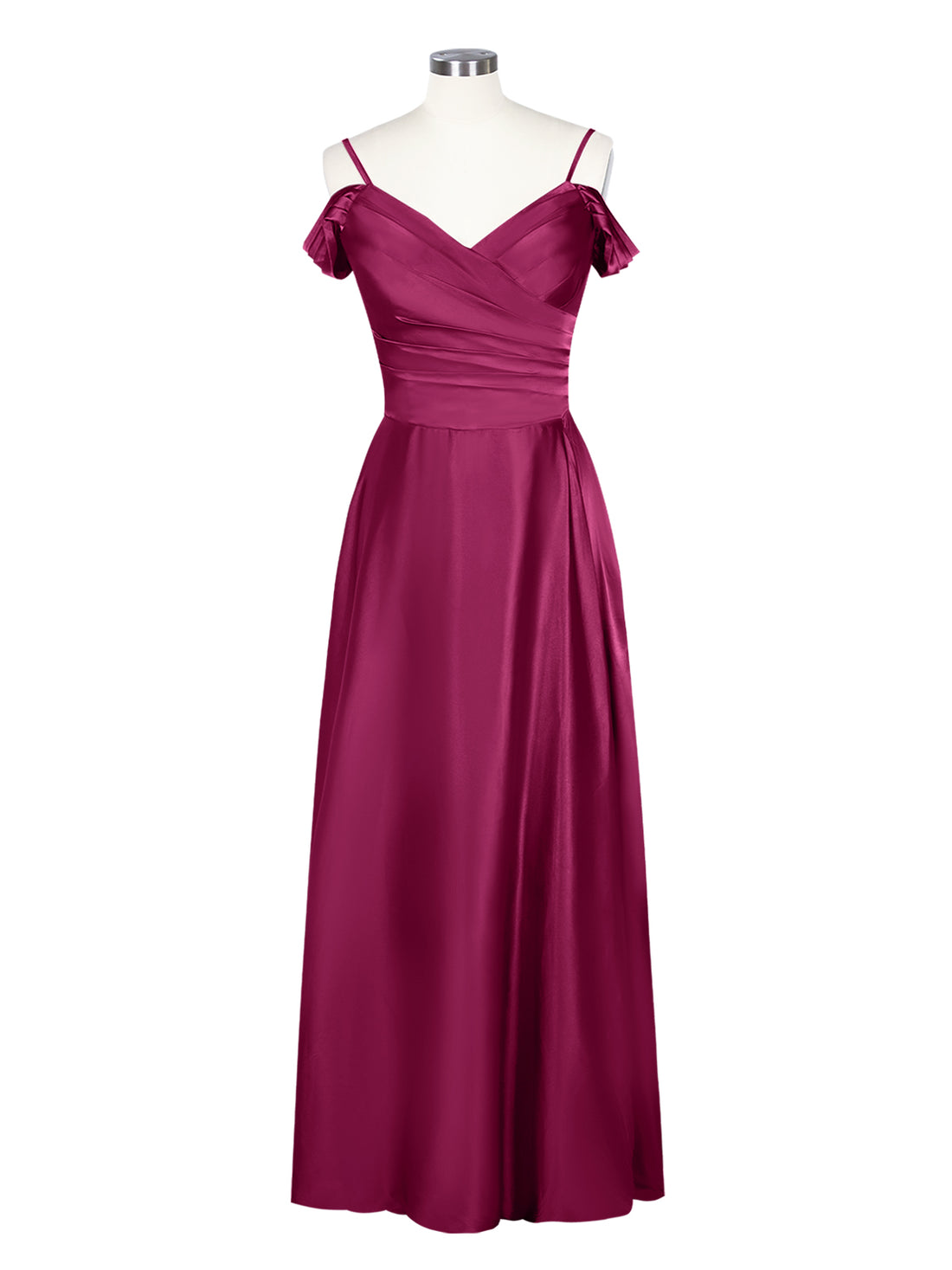 Silk-Like Pleated Prom Dress 