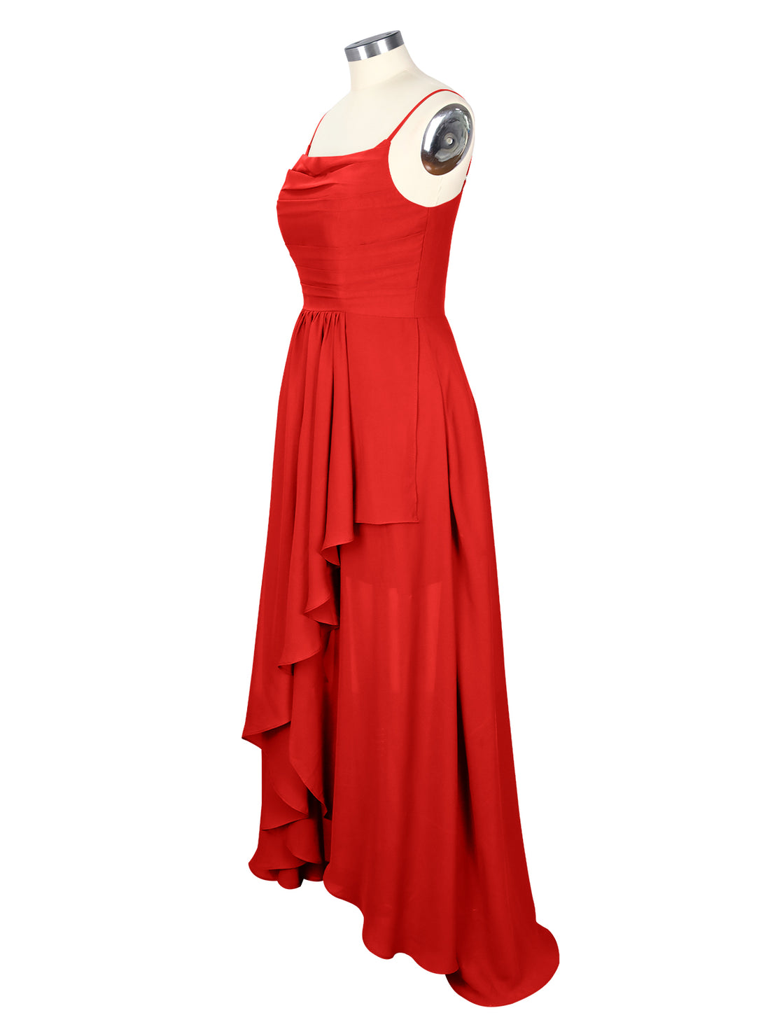 Spaghetti Asymmetrical Bridesmaid Dress 