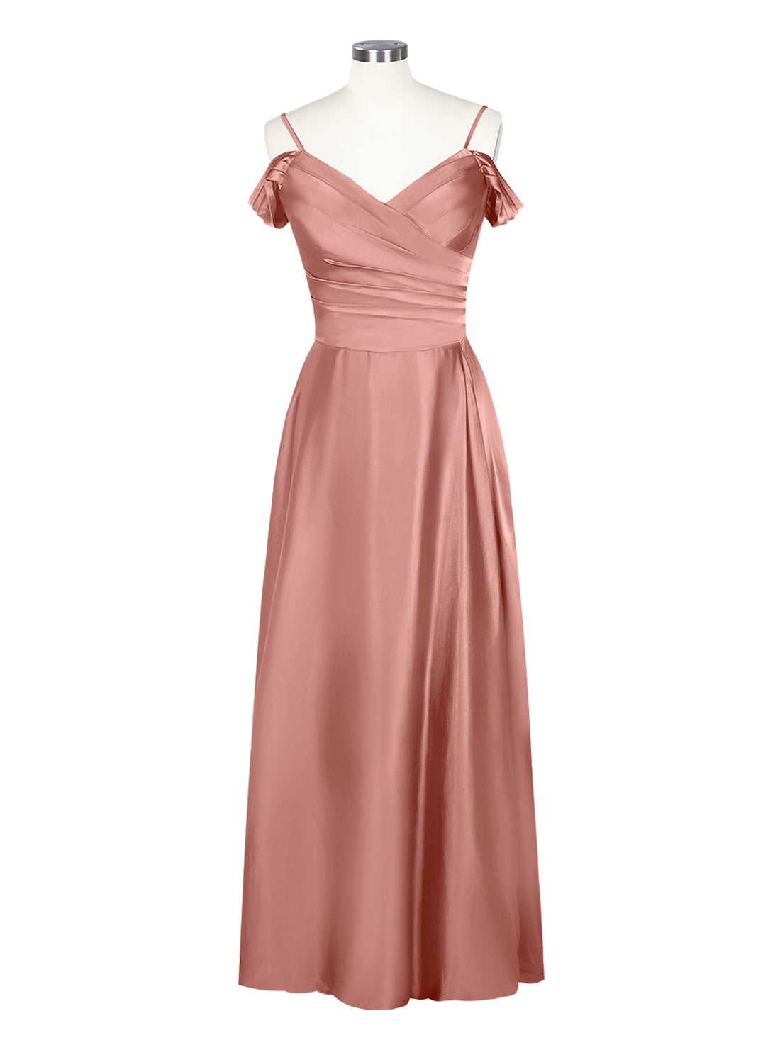 Silk-Like Pleated Prom Dress 