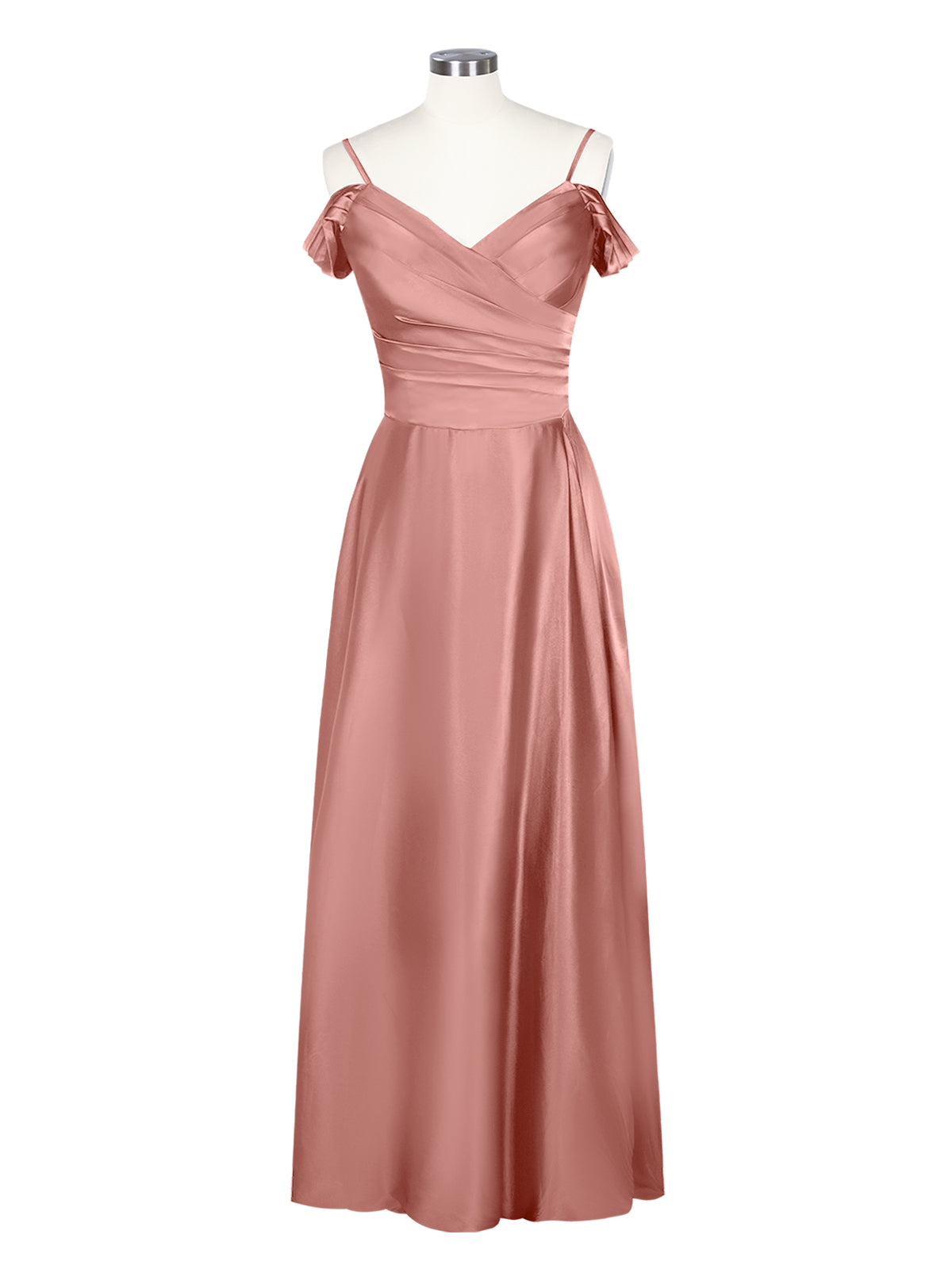 Silk-Like Pleated Prom Dress 